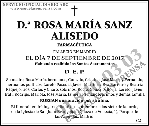 Rosa María Sanz Alisedo